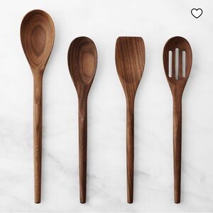 Williams Sonoma Walnut Wood Spoons - Set of 4